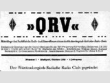 'QRV', Erste Ausgabe, Oktober 1946