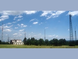 Die Radiostation am Laaerberg heute: Ganz rechts zu sehen sind zwei Masten der...