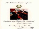 König Hussein von Jordanien - QSL #2