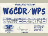 Wynn Rollert, W6CDR, Desecheo QSL 