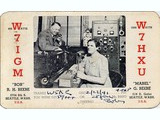 USA - Mabel Beebe, W7XHU, at her station, Washington, DC, with OM Robert, W7IGM