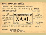 APO 528, Naples, Italy  (RSGB Bulletin 12/ 1945)