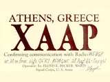 746 AAF Base Unit, Athens, Greece ÷F2  (RSGB Bulletin 12/ 1945)